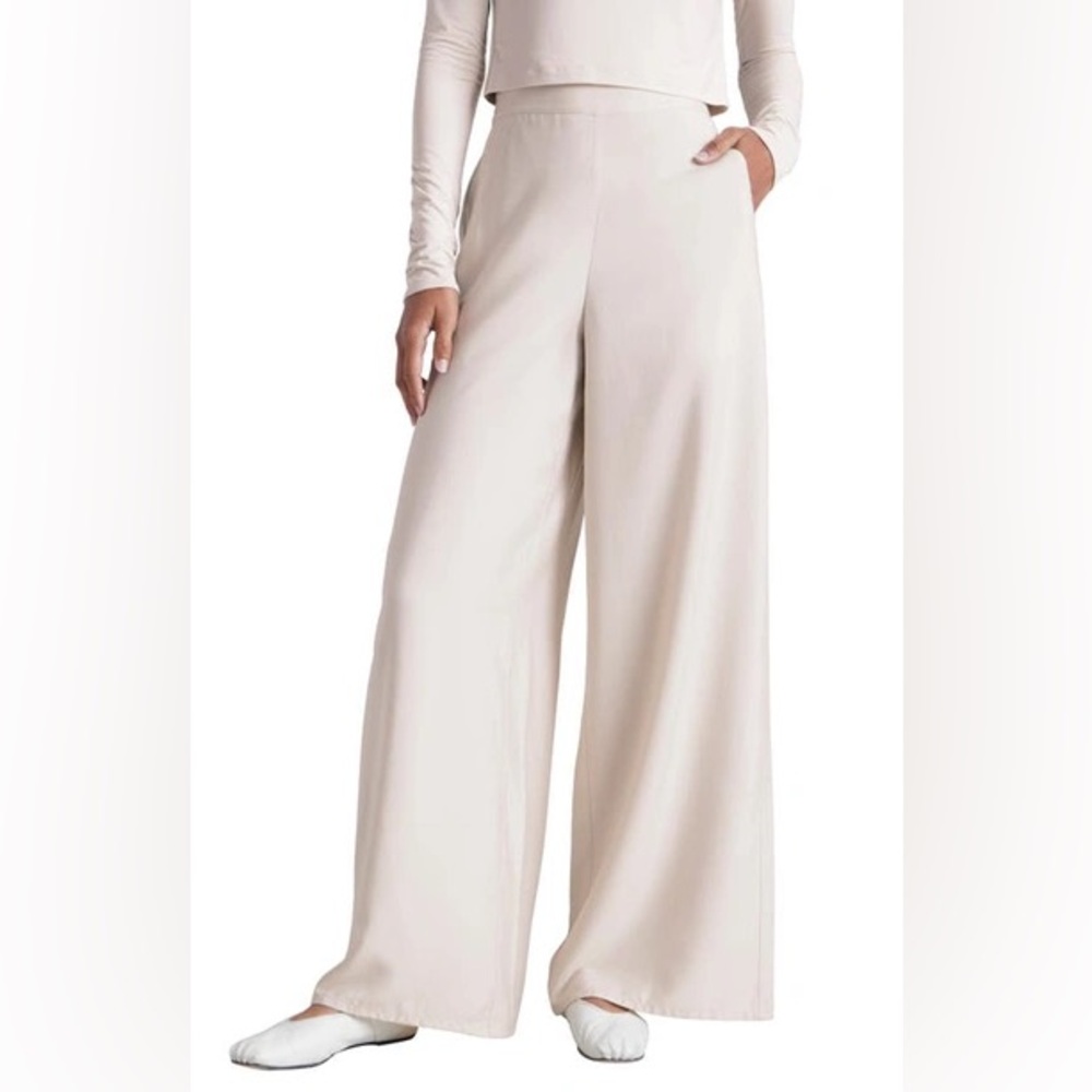 NWT SPLENDID X Kate Young Wide Leg Pant Natural